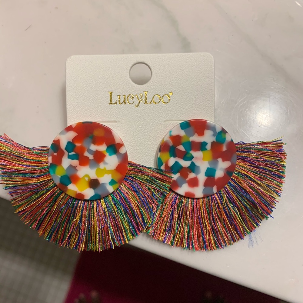 Colorful earrings with Tassels